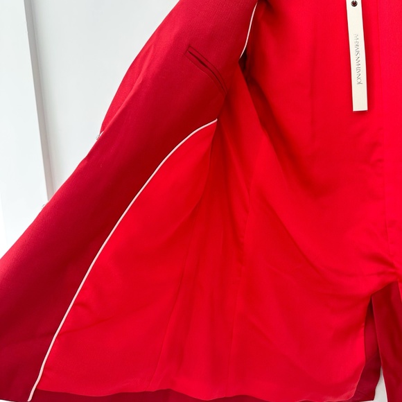 NWT Jonathan Simkhai Snap-detailed Red Wool Blazer - Picture 7 of 13